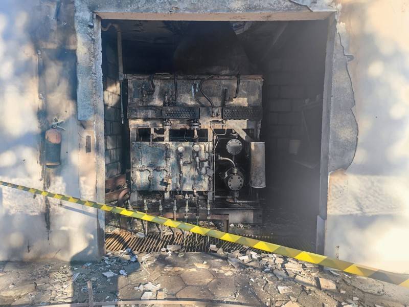Bombeiros combatem incêndio em posto de combustíveis na SC-290 em São João do Sul — foto 2
