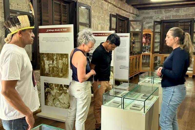 Professor e representante do povo Xokleng visita o Museu ao Ar Livre em Orleans — foto 1