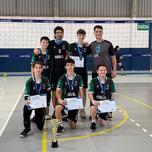 Time de voleibol masculino da Satc se sagra campeão da Copa Marista — foto 1