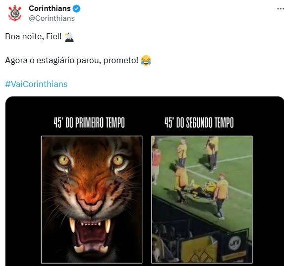 Timão provoca o Criciúma pelas redes sociais: ‘pai me leva, tô com medo do Corinthians’ — foto 2