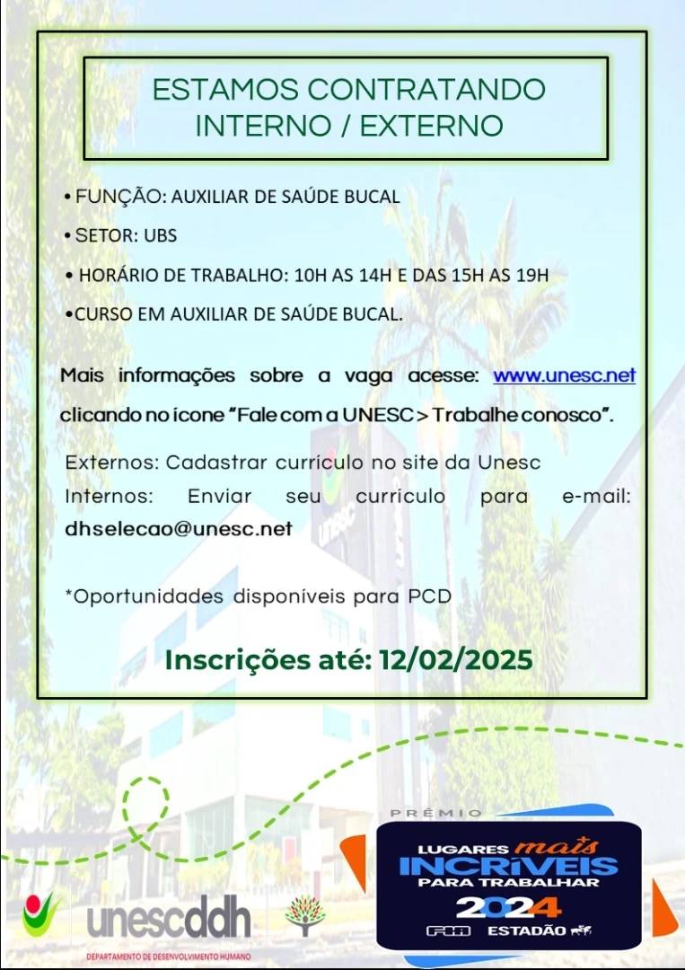 Vagas de emprego no Sul de Santa Catarina — foto 1