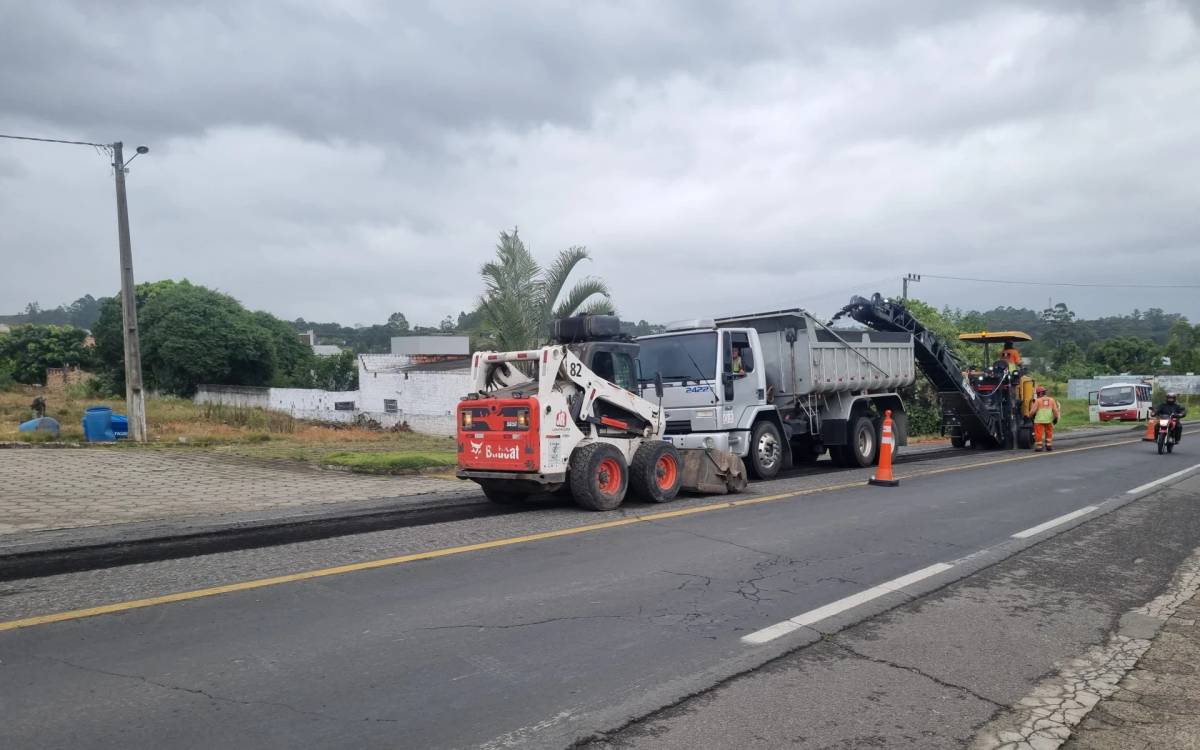 Obras de revitalização alteram trânsito na rodovia SC-443 — foto 2