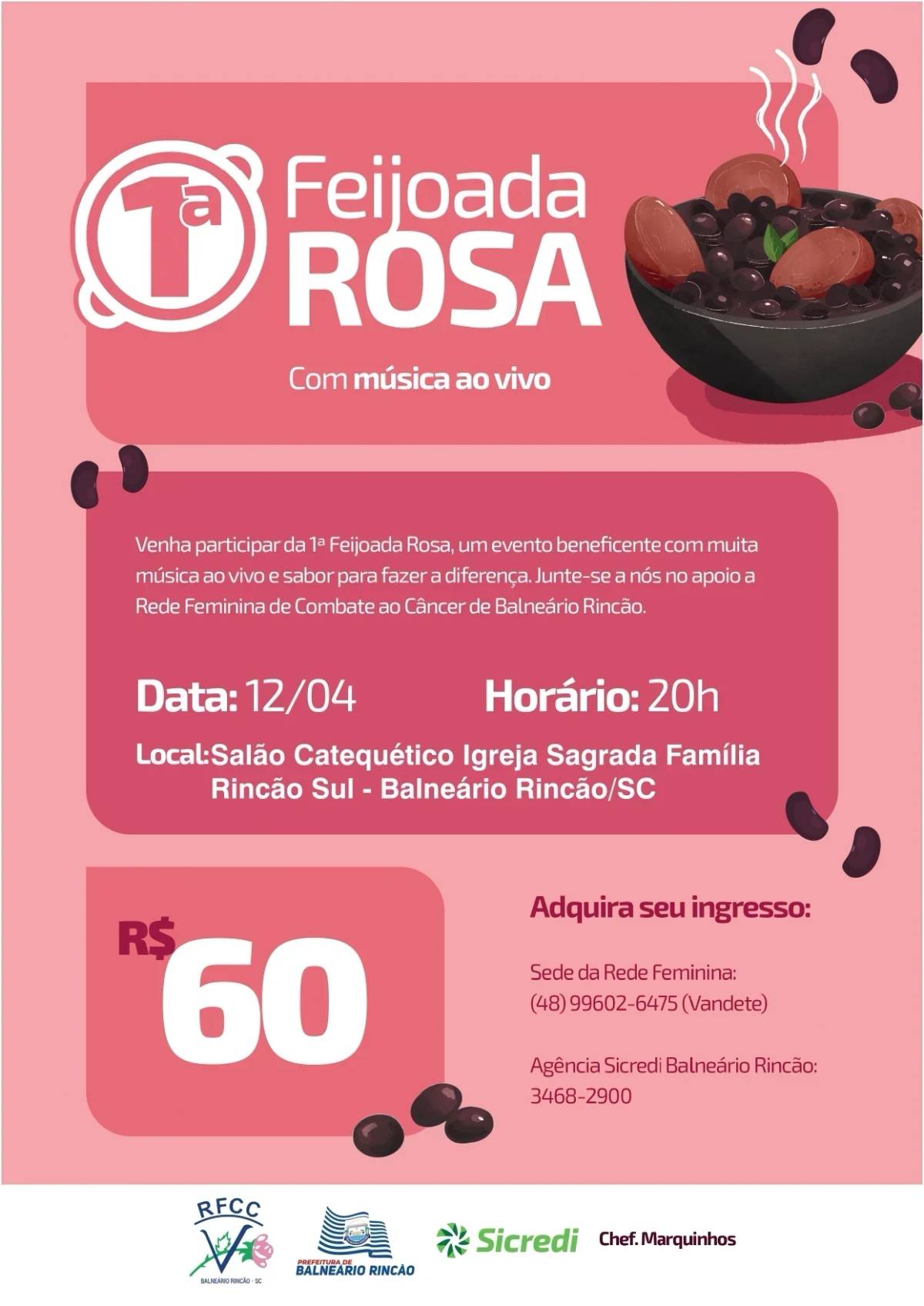 RFCC de Balneário Rincão realiza primeira edição da ‘Feijoada Rosa’ — foto 1