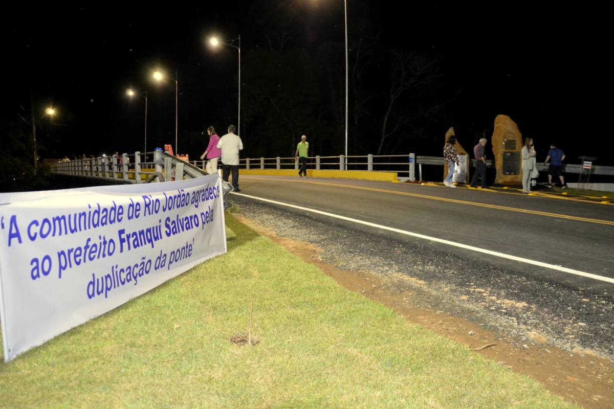 Governo de Siderópolis inaugura duplicação da ponte no Rio Jordão Baixo — foto 7