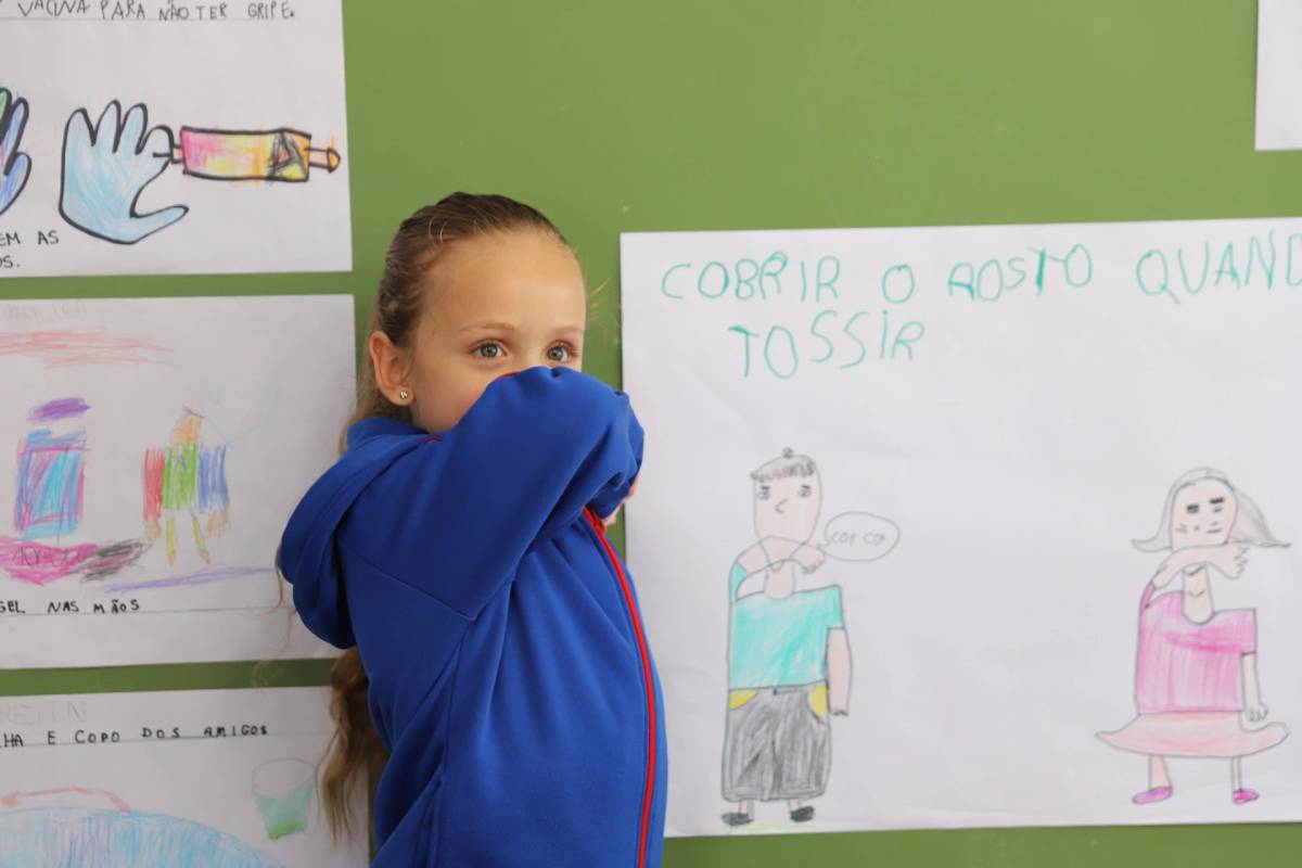 Escolas Municipais de Criciúma participam de atividade pedagógica sobre prevenção à gripe — foto 2