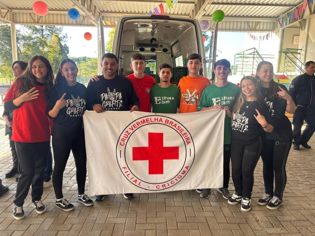 Gincana dos Cursos Técnicos da Satc arrecada mais de uma tonelada de alimentos para famílias vulneráveis — foto 2