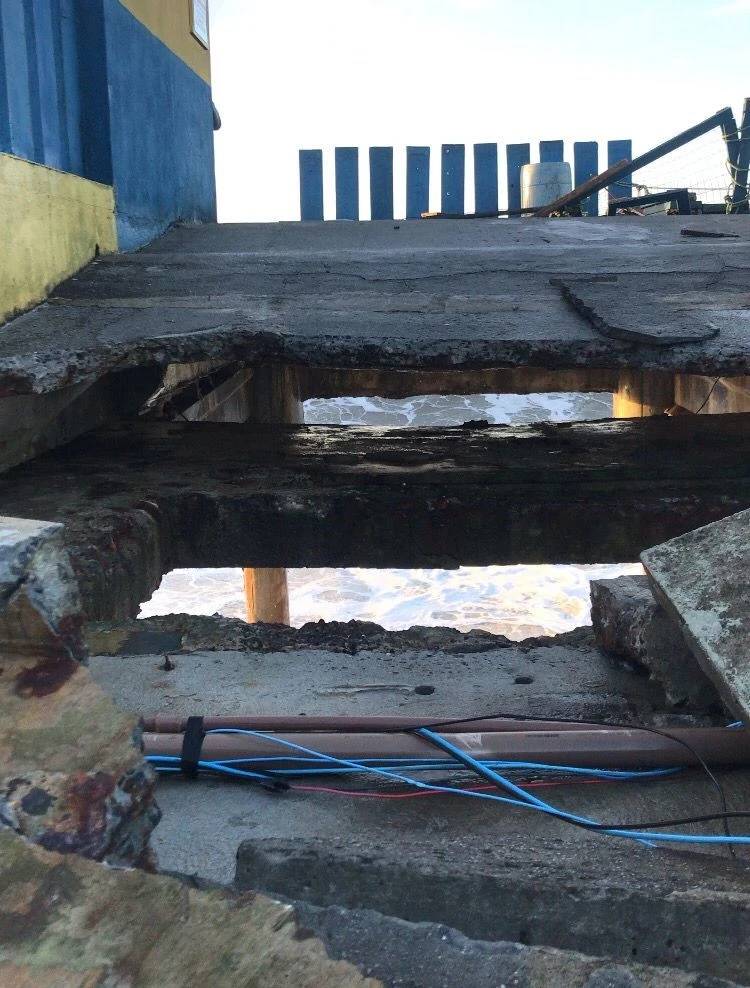 Balneário Rincão: maré alta causa danos na estrutura da plataforma — foto 2
