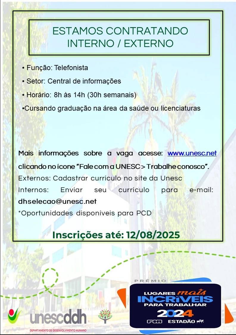 Vagas de emprego no Sul de Santa Catarina — foto 1