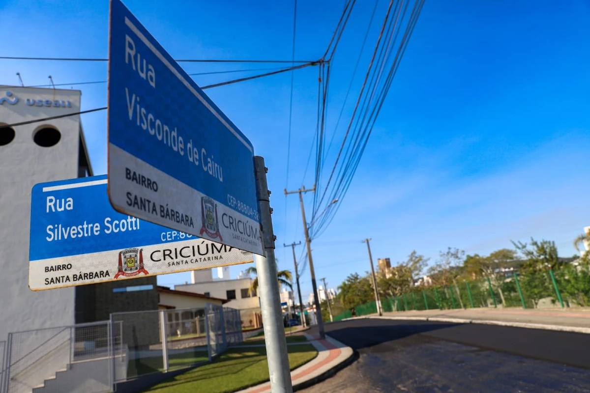 Criciúma: obras alteram trânsito e causam lentidão em rua do bairro Santa Bárbara — foto 1