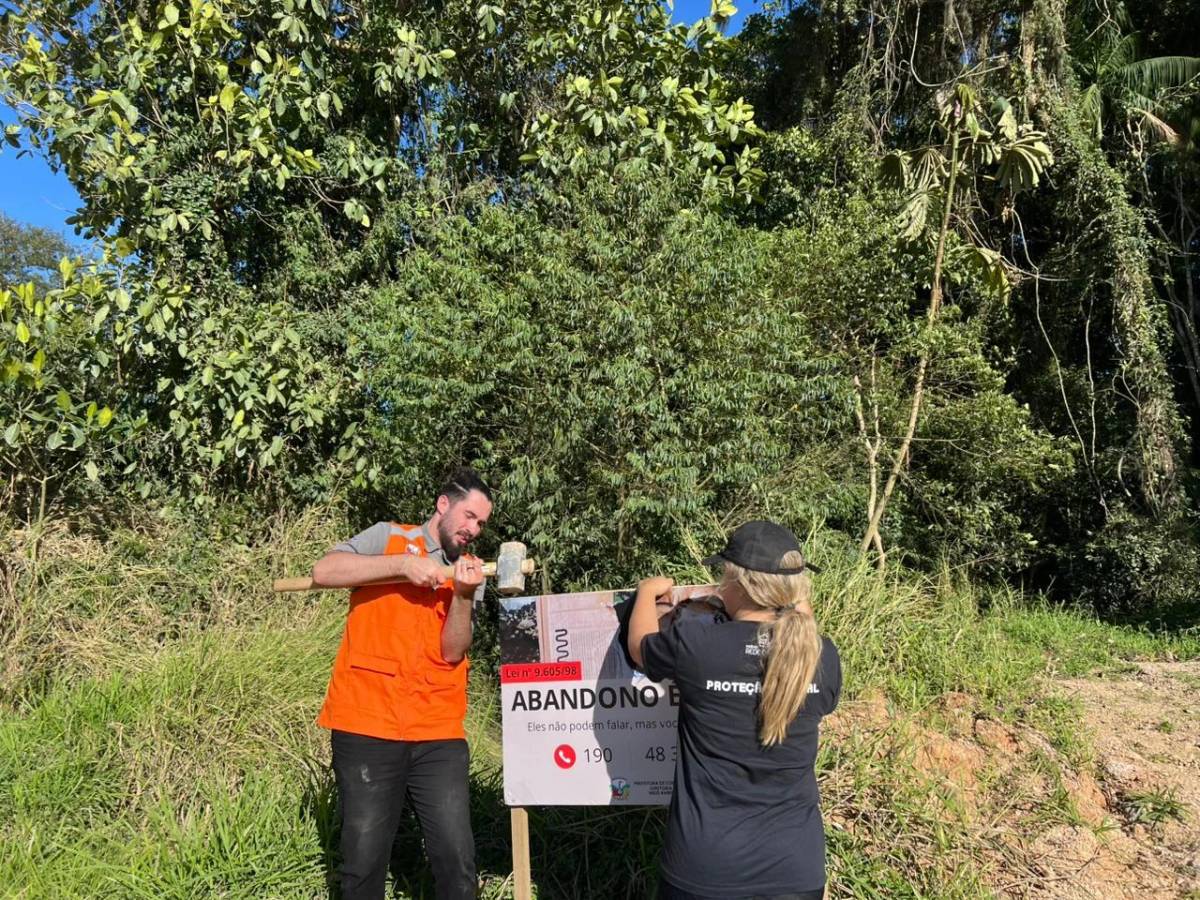 Placas de conscientização são instaladas em Cocal do Sul — foto 3