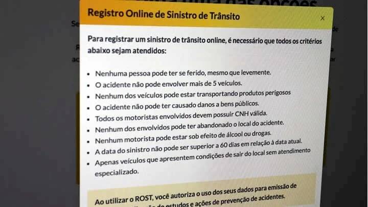 Estado lança sistema digital para registro de acidentes de trânsito sem vítimas — foto 1