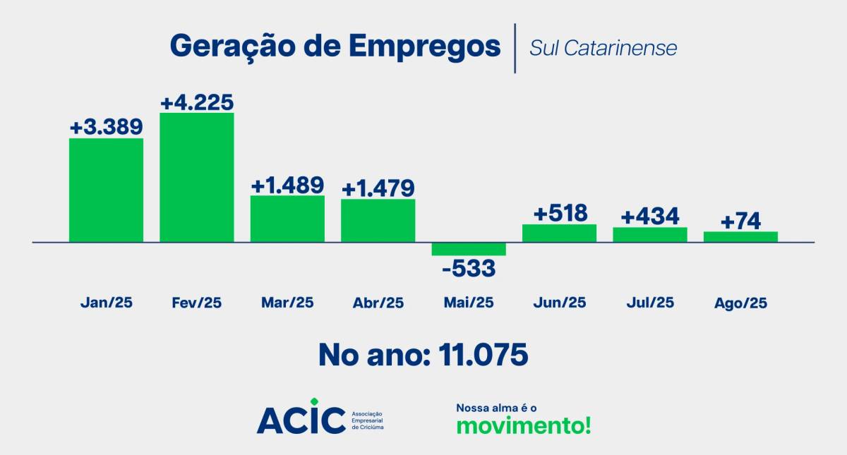 Sul mantém saldo positivo, mas ritmo de geração de empregos segue em queda — foto 2
