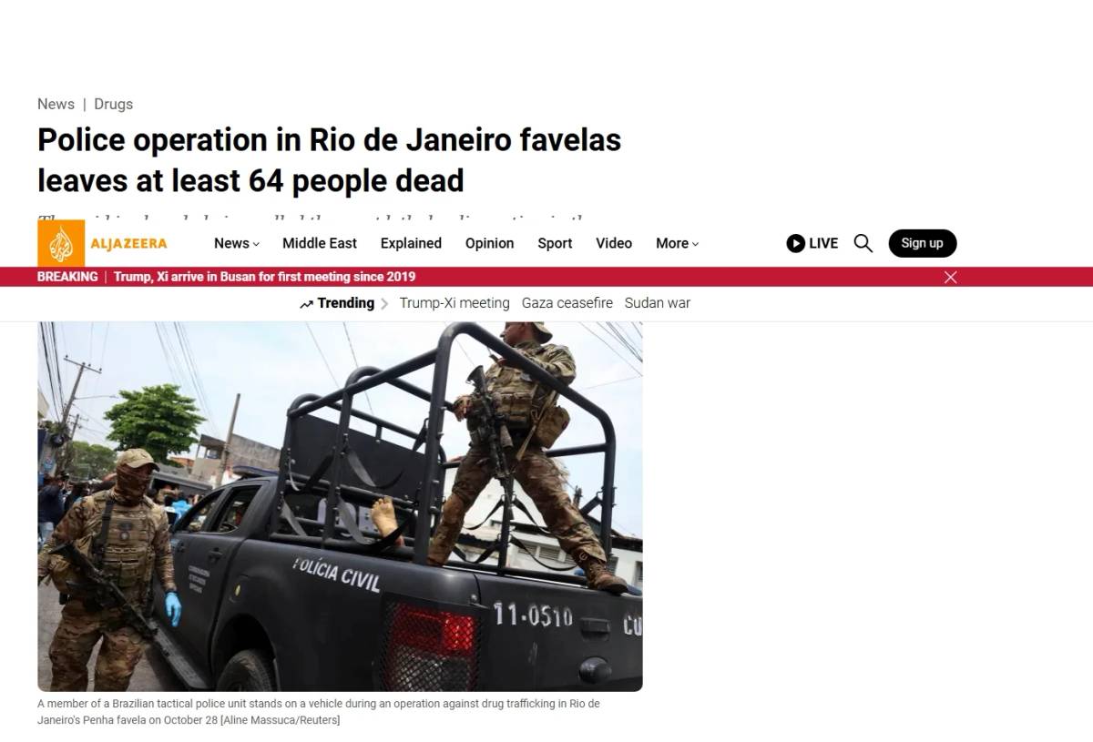 Rio de Janeiro: Operação Contenção ganha repercussão internacional — foto 2
