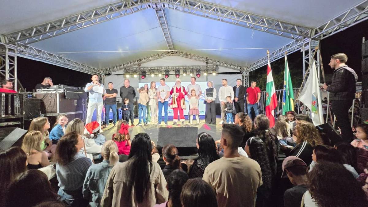 Chegada do Expresso Natalino emociona público na abertura da programação de Natal em Morro da Fumaça — foto 2