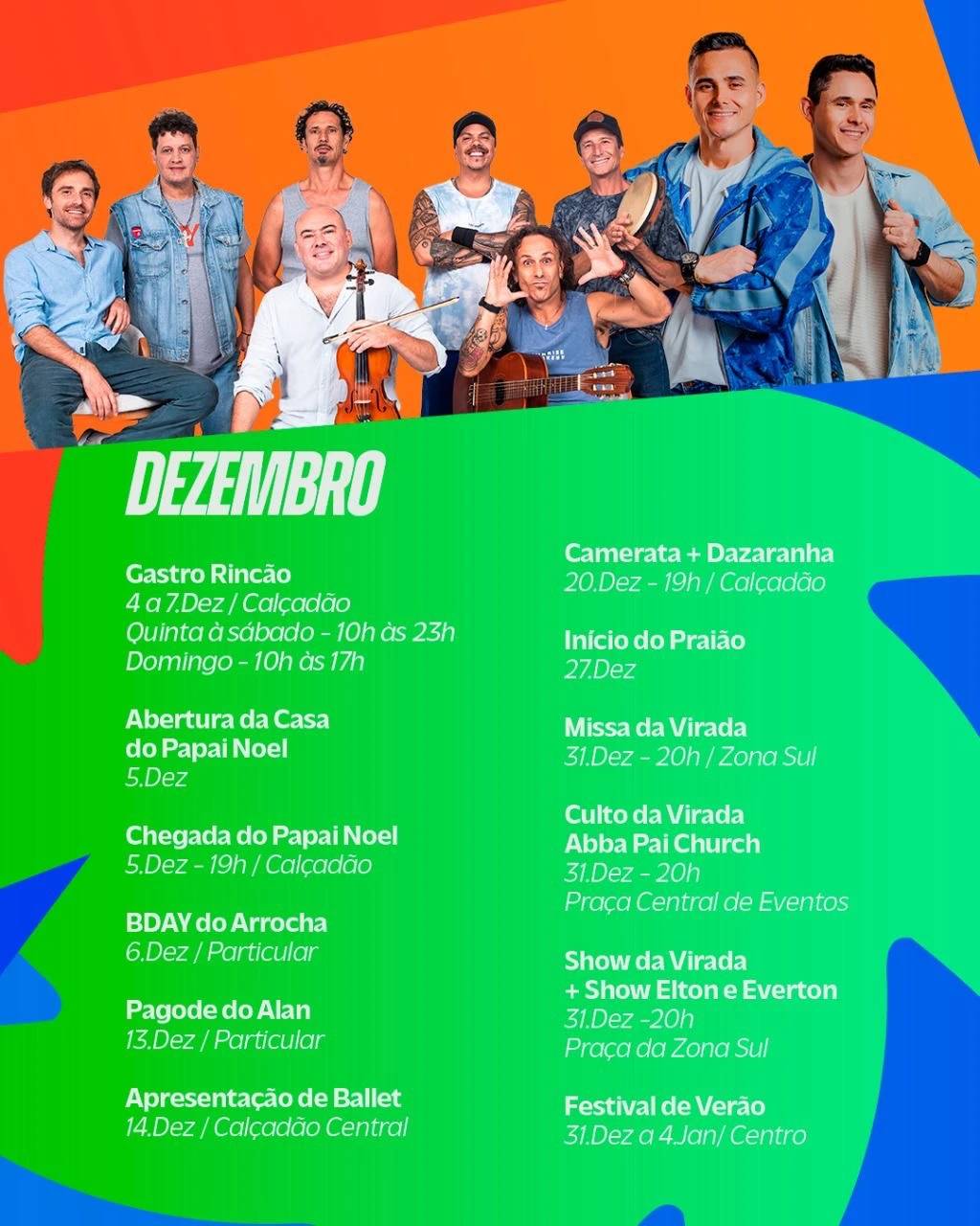 Com shows nacionais gratuitos, Balneário Rincão divulga programação completa para o verão — foto 1