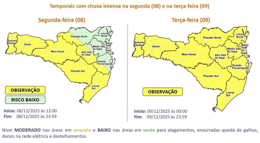 Defesa Civil alerta para passagem de ciclone extratropical em Santa Catarina — foto 1