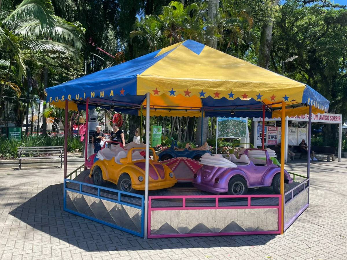 Brinquedos na Praça Nereu Ramos seguem disponíveis conforme horário especial de Natal — foto 3