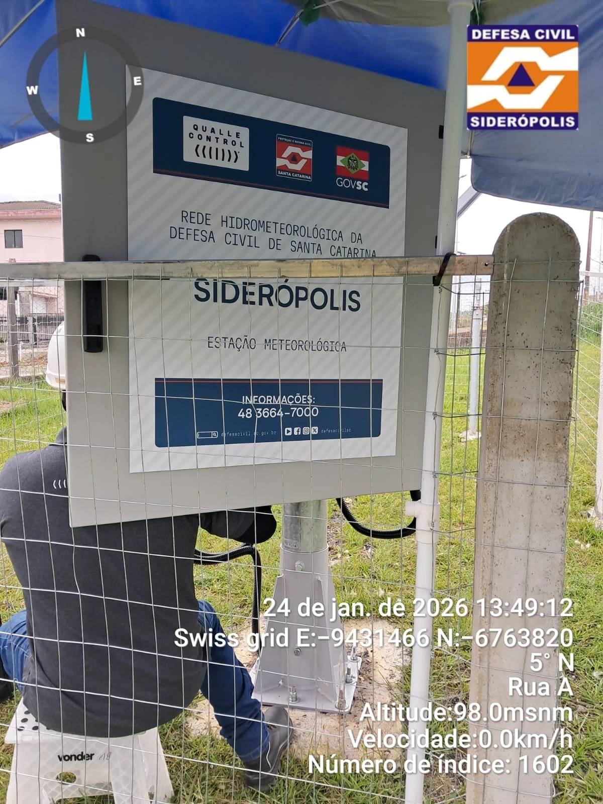 Siderópolis conclui implantação da primeira estação hidrometeorológica urbana — foto 1