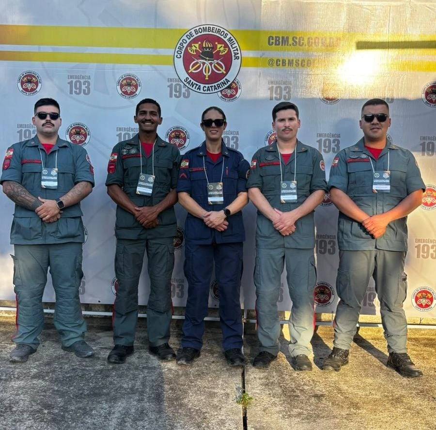 Bombeiros controlam foco de incêndio durante viagem a trabalho — foto 1