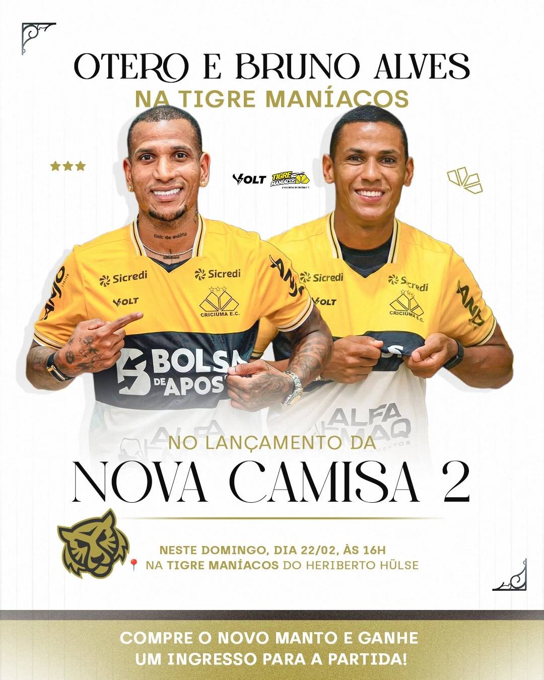 Com a presença de atletas, Criciúma lança nova camisa dois na Majestoso — foto 1