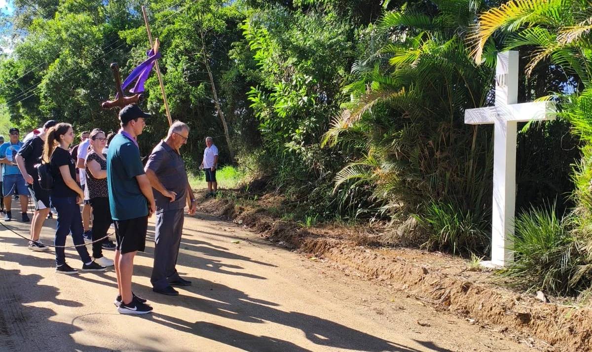 Na Semana Santa, caminho de fé que revive os passos de Jesus ganha destaque em Cocal do Sul — foto 2