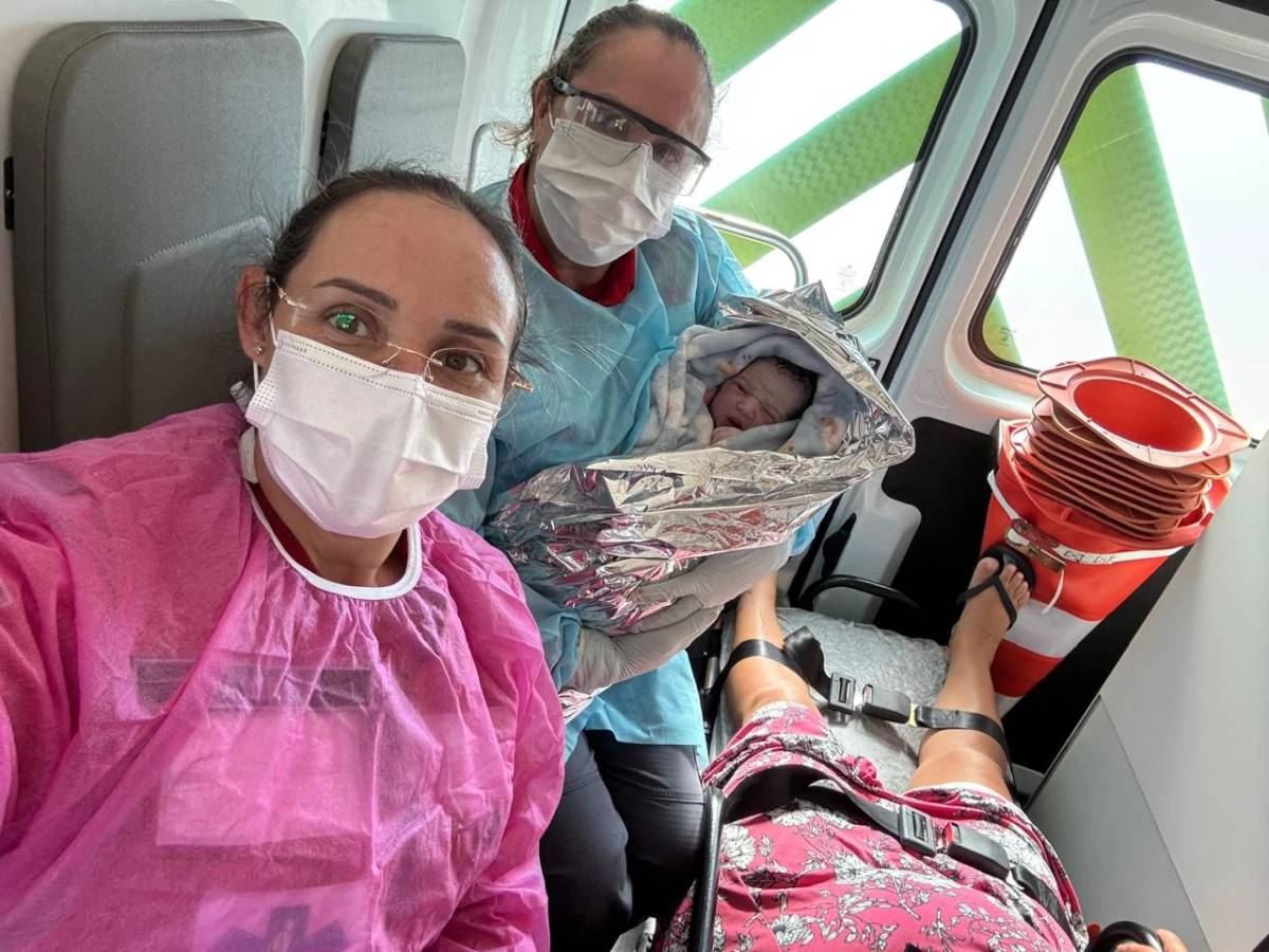 Mulher dá à luz a caminho do hospital em Jaguaruna — foto 1
