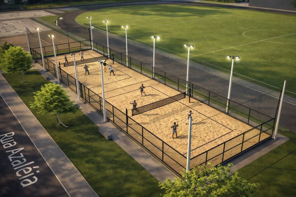 Veja o projeto das quadras de beach tennis do complexo esportivo de Cocal do Sul — foto 3
