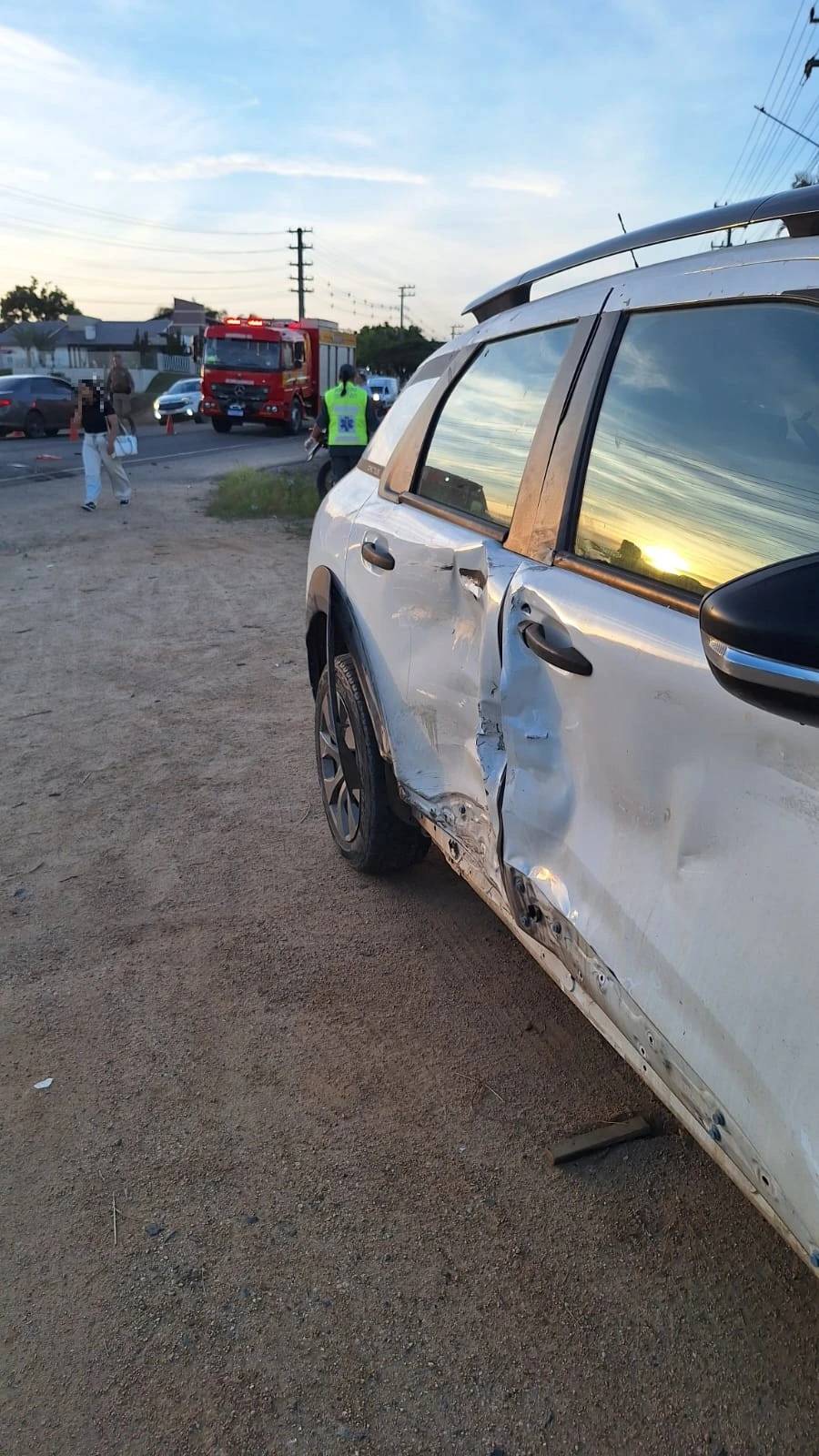 Braço do Norte: acidente em rodovia estadual deixa motociclista ferido — foto 1