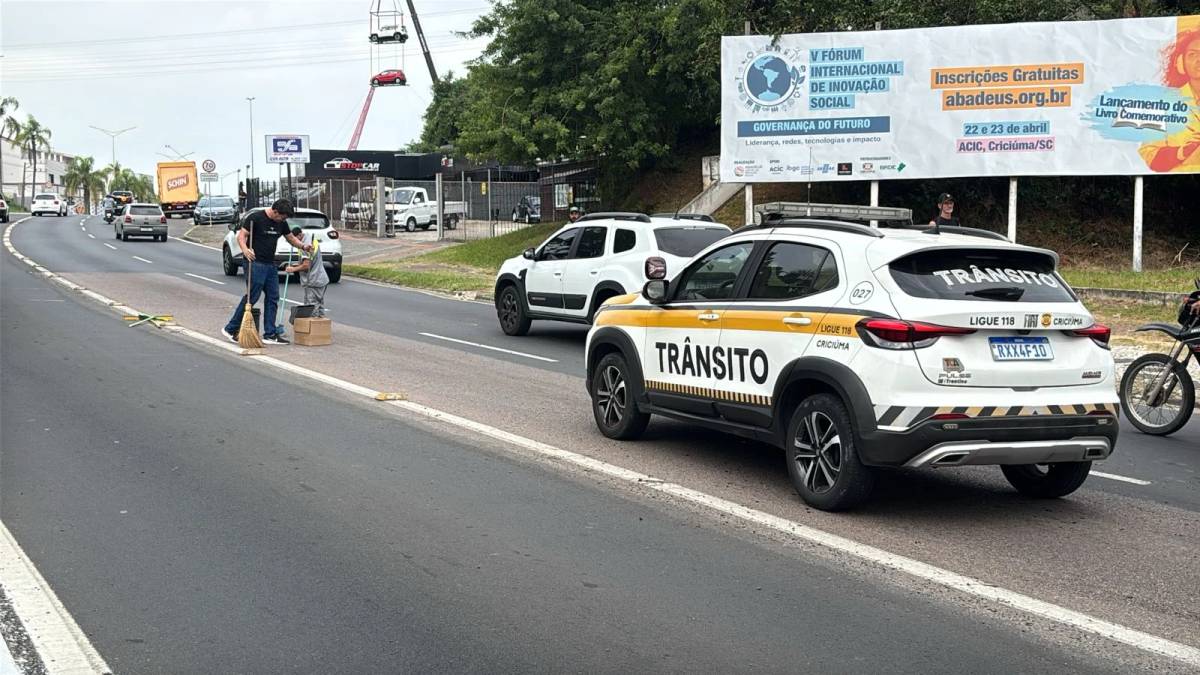 Criciúma: DTT reforça número para atendimento após ocorrência na avenida Centenário — foto 1