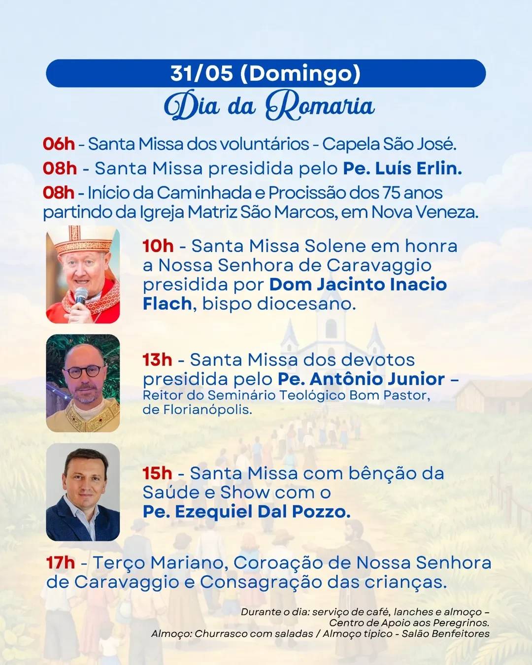 Santuário divulga a programação da 75ª Romaria e Festa em Honra a Nossa Senhora de Caravaggio — foto 2