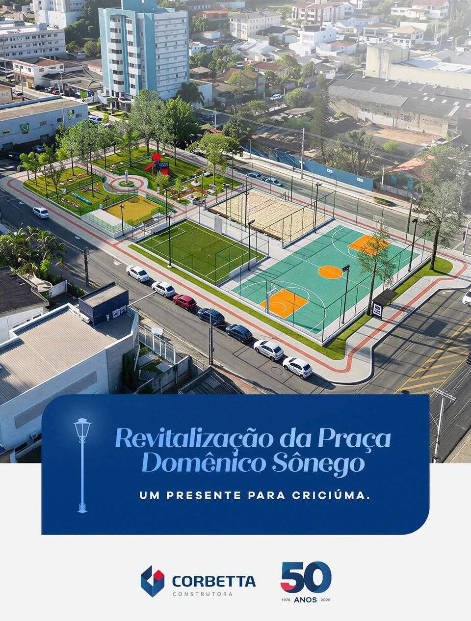 Veja como ficará a Praça da Cesaca após a revitalização em Criciúma — foto 1