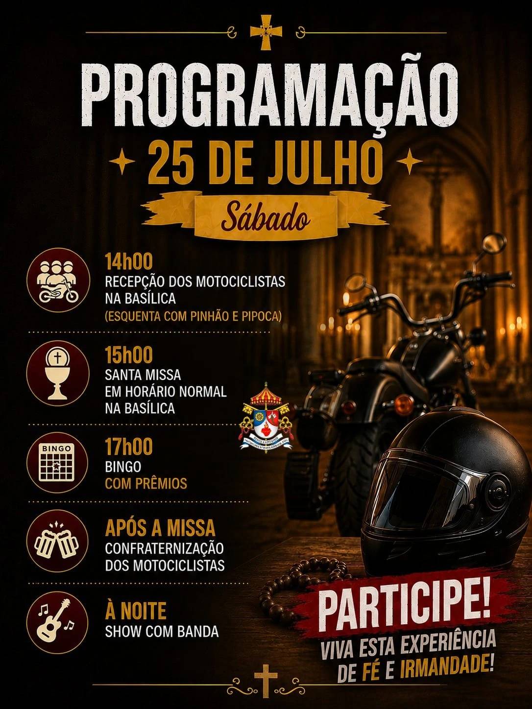 Fé sobre rodas: Romaria dos Motociclistas deve reunir mais de 5 mil pessoas em Içara — foto 1