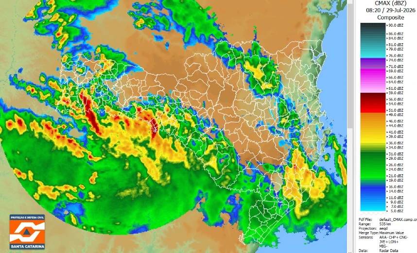 Julho se aproxima de 200 milímetros de chuva acumulada em Criciúma — foto 1