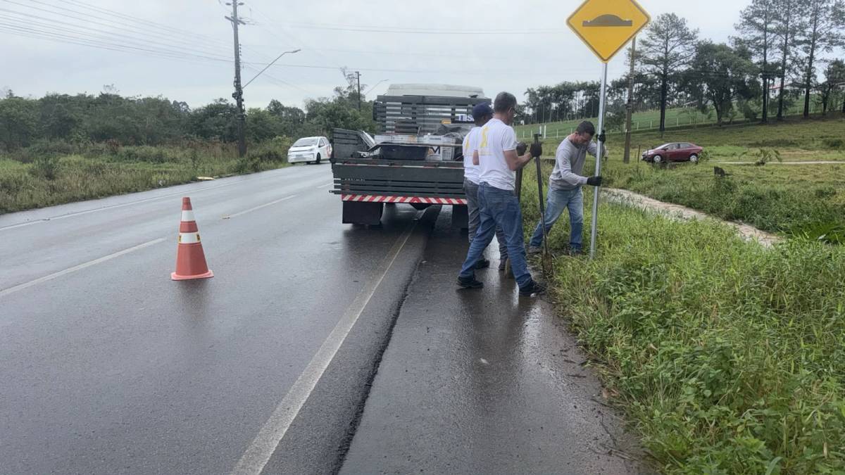 Após acidentes com mortes, DTT instalará controladores de velocidade em rodovia municipal de Criciúma — foto 2