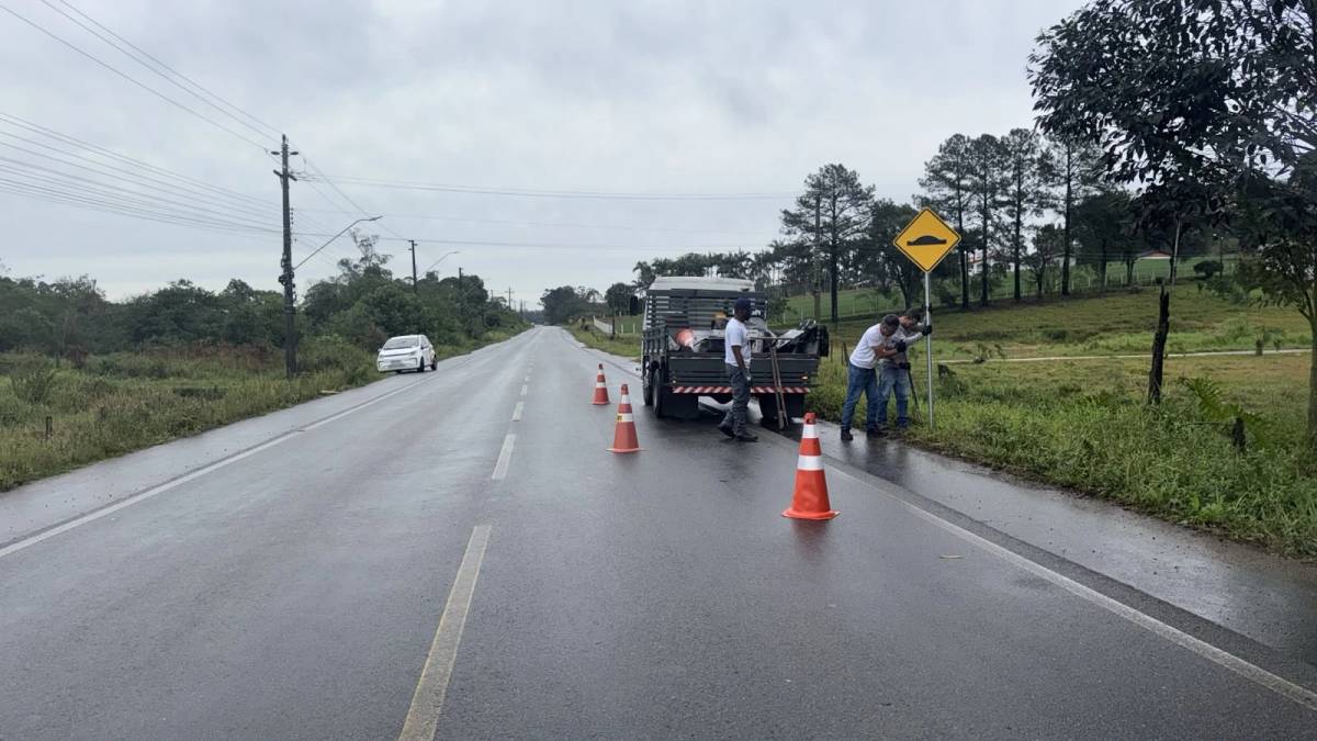 Após acidentes com mortes, DTT instalará controladores de velocidade em rodovia municipal de Criciúma — foto 4