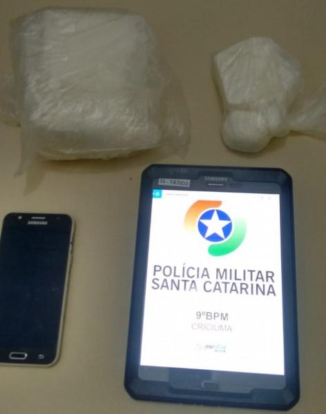 Em Criciúma, polícia apreende mais de 600 gramas de cocaína 