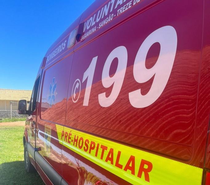 Jaguaruna: homem é encaminhado ao hospital após queda em acidente de trabalho 