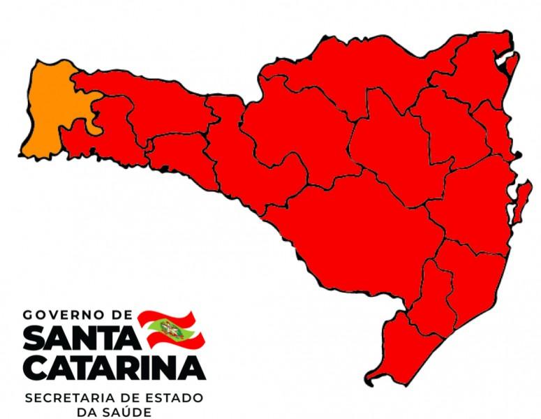 Mapa de risco da Covid-19: região Sul de Santa Catarina segue em nível gravíssimo