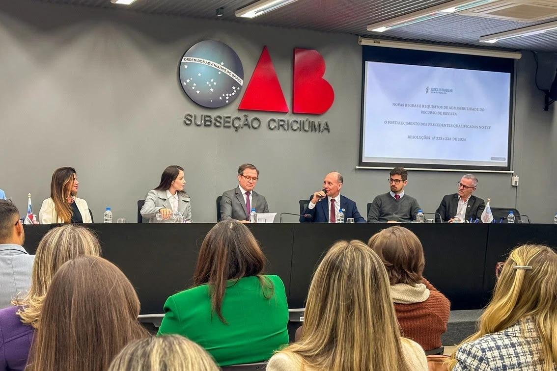 OAB Criciúma promove semana de debates sobre a Justiça do Trabalho