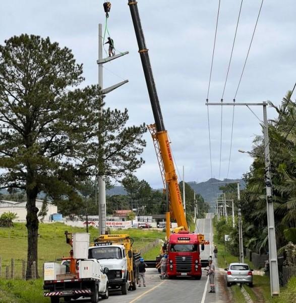 Coopercocal: obra da linha de transmissão 69KV avança e já tem mais da metade concluída
