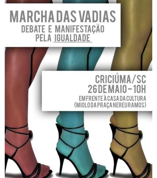 Criciúma também participará da Marcha das Vadias