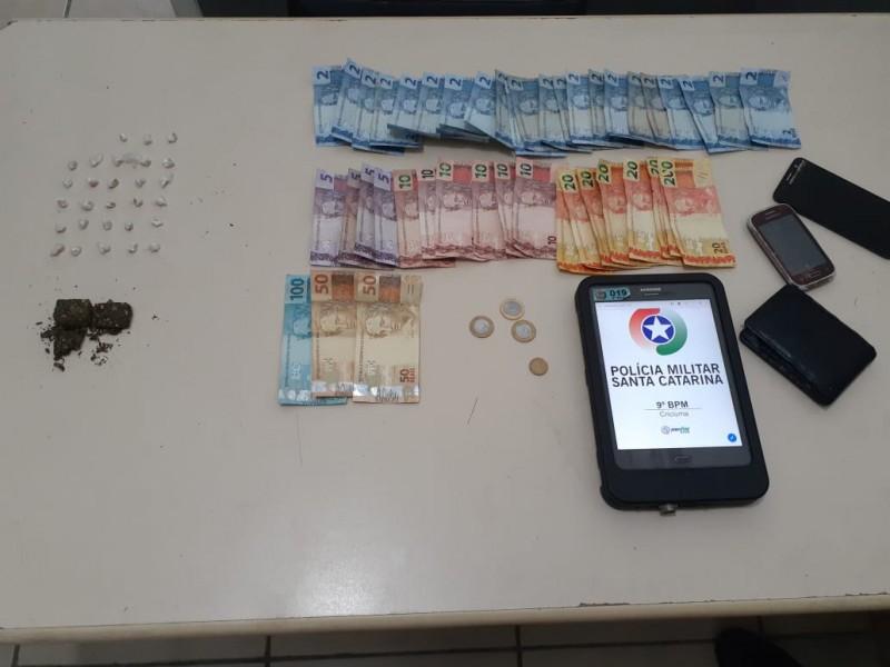 Dois são detidos por tráfico de drogas em Criciúma 