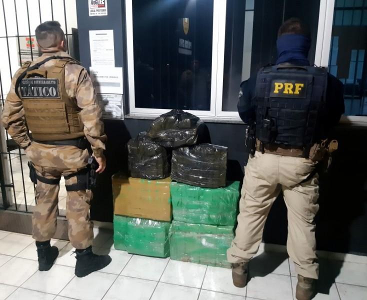Casal é preso com mais de 127 quilos de maconha na BR-101
