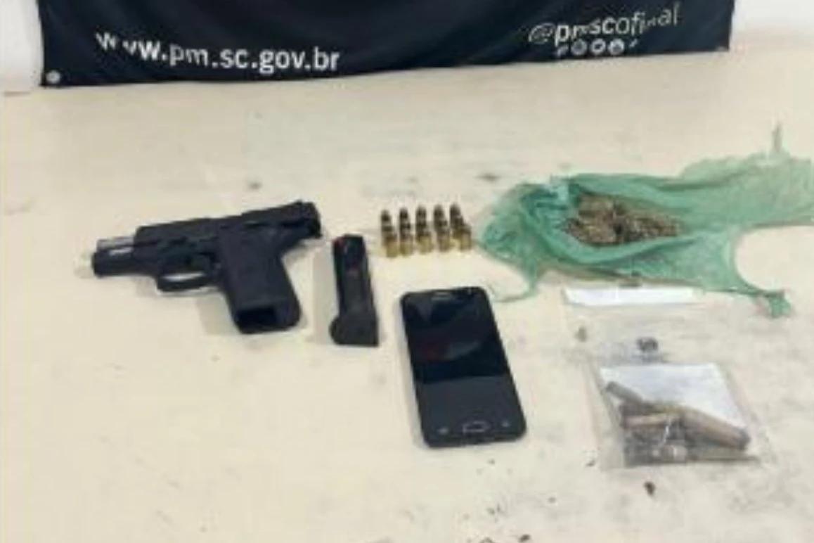 Adolescente é apreendido com arma de fogo em Balneário Gaivota