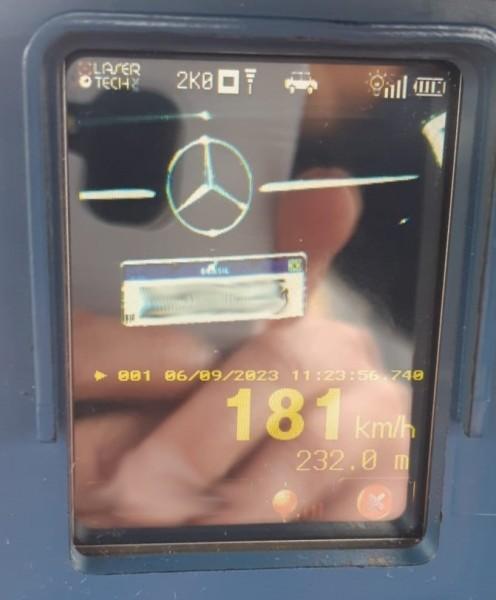 No mesmo dia, carro de Criciúma é flagrado duas vezes acima da velocidade permitida na BR-101
