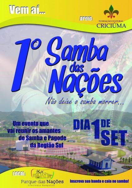Inscrições abertas para o 1º Samba das Nações