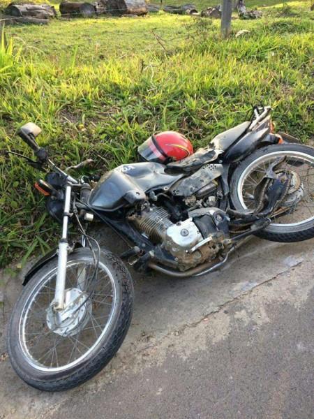 Motociclista sofre fratura após acidente em Urussanga