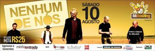Nenhum de Nós toca em Criciúma no mês de agosto