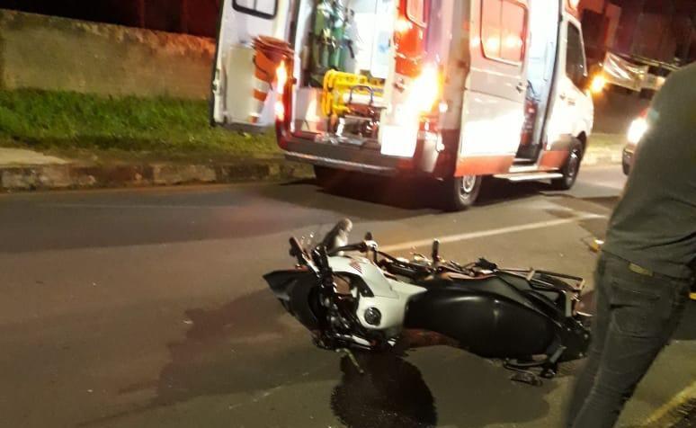 Bombeiros e Samu atendem acidente de trânsito, em Criciúma