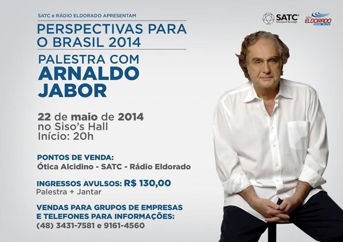 Arnaldo Jabor palestra sobre perspectivas para o Brasil nesta quinta